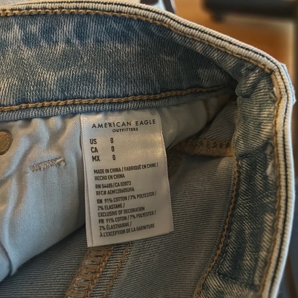 American Eagle Next Level High-Waisted Stretch Denim Shortie Shorts - Picture 4 of 6